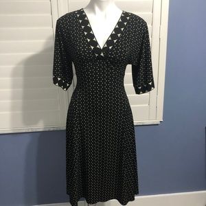 Black and Tan Midi dress